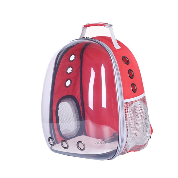 GASTROPOD Cat Backpack,Panoramic Window for A 360-Degree View Cat Backpack Carrier,Breathable Design with Ventilation Holes Dog Carrier Backpack,Red