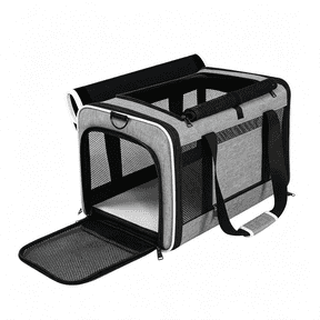 GASTROPOD Cat Carrier 18X11X11 Top Load,Soft-Sided Pet Travel Bag over 15 Lbs Collapsible Small Dog Puppy Crate 10 Pound,Small Animal Rabbit Kennel Carrying Case,Kitten Mesh Cage Medium Cat under
