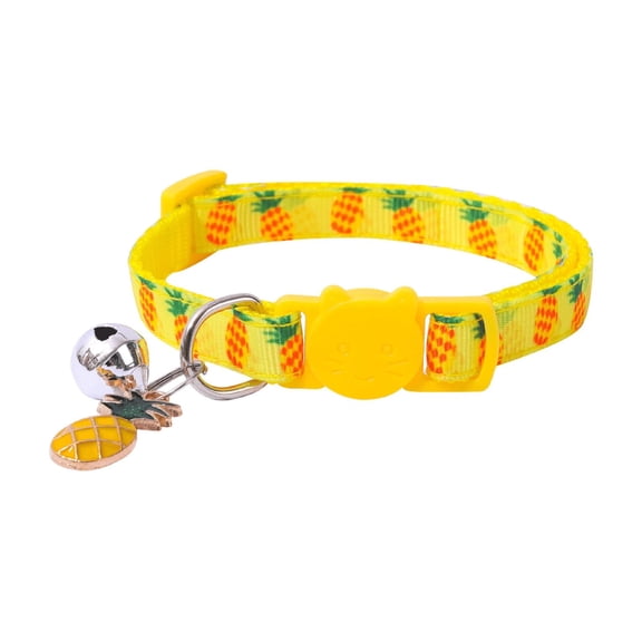 GASTROPOD Cat Collar,Comfortable Adjustable Safety Pet Collars With Fruit Pendant And Bells,Breakaway Cat Collars For Kittens At Home