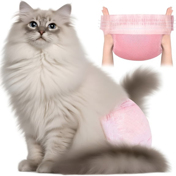 GASTROPOD Cat and Dog Diapers, Disposable Leak-Proof for Heat Period and Incontinence, Super Absorbent with Elastic Waistband, Tail Hole Design for Male and Female Pets