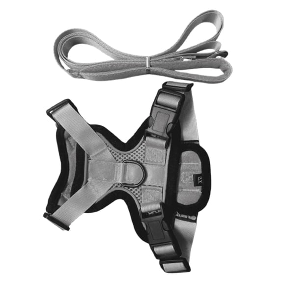 GASTROPOD Cat Harness Escape-Proof Vest Polyester Material Reflective Straps Quick-Release Buckle Cat Harness and Leash 11.0-13.7inx18.0-20.0inx150cm,Gray