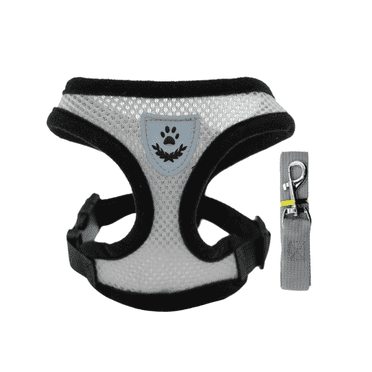 GASTROPOD Cat Harness and Leash,Soft Adjustable Kitten Harness,Stylish Cat Leash,Safe Harness and Leash Set,Escape-Proof Small Dog Harness
