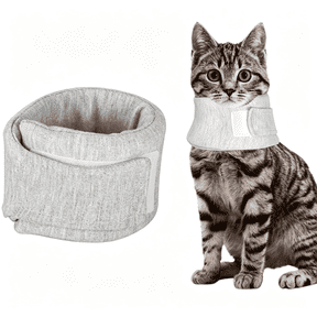 GASTROPOD Cat Neck Brace,Breathable&Adjustable Cone Collar After Surgery Recovery Anti-Scratch Anti-Lick Protection,Cat Cone Collar for Small Medium Dogs Puppies Kittens(Grey,M)
