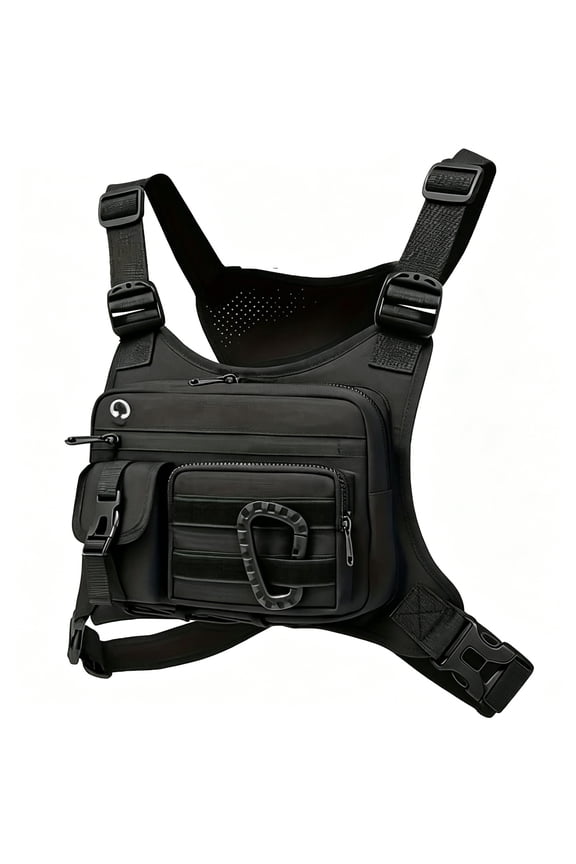 Chest Bag for Men,Running Pack Vest for Workouts,Water Resistant Sports Chest Pack for Running