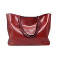 thumbnail image 1 of GASTROPOD Classic Fashion Leather Tote Bag for Women Casual Big Capacity Shoulder Bag Handbag Purses with Zipper Red Purses for Women, 1 of 7