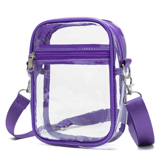 GASTROPOD Clear Bag,Durable Transparent Crossbody Bags,Womens Clear Bag for Stadium Events,Purple