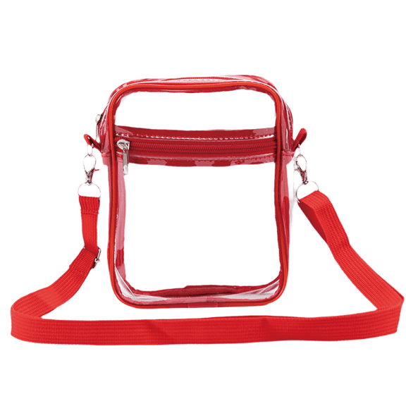 GASTROPOD Clear Bag,Efficient Transparent Crossbody Bags,Womens Clear Bag for Stadium Events,Red