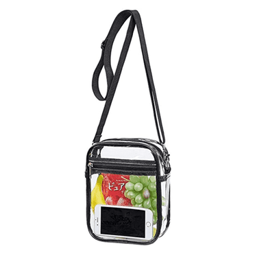 GASTROPOD Clear Bag for Stadium Events Waterproof Crossbody Bags for Women Storage Handbags for Women Black