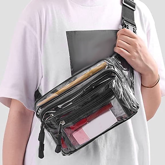 GASTROPOD Clear Belt Bag for Men Adjustable Strap Waist Bag Fitness Man 20X15Cm Fanny Pack for Running