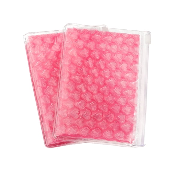 GASTROPOD Clear Bubble Bags,(9 X 6 Inch,Rose Red) (2 Pcs),Lightweight Economic Heart Bubble Wrapping Pouches Zipper Packing Cushioning Bag,Suit For-Mailing Shipping/Packaging/Storage