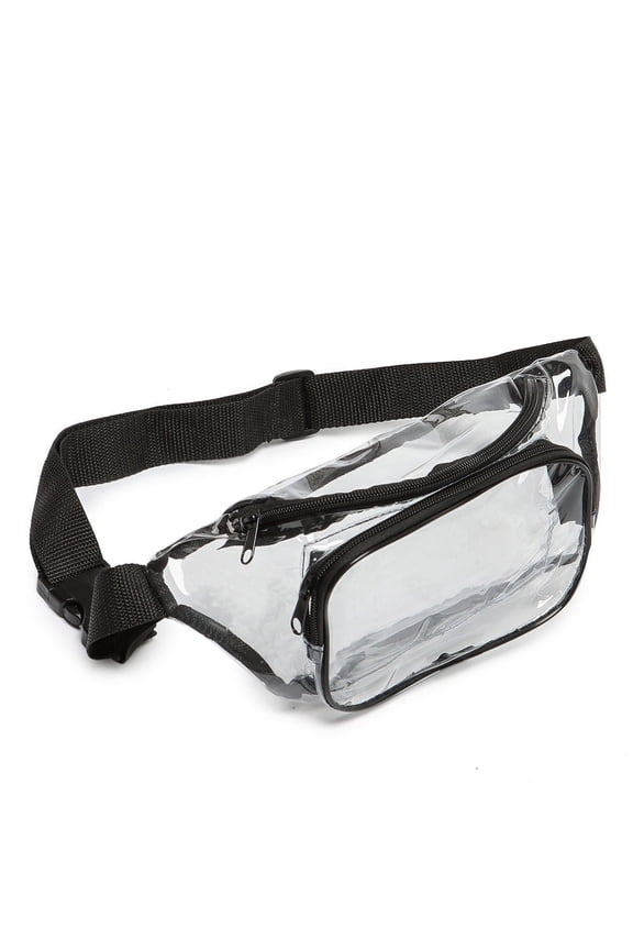 Clear Fanny Pack Stadium Approved Transparent Waterproof Pvc Waist Bag Clear Purse Adjustable Belt Bag for Women Men, Travel, Sporting Event, Concerts, Games Clear Fanny Pack for Women