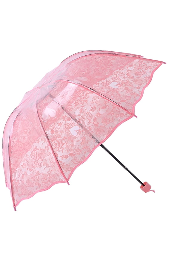 Clear Umbrella,Water-Repelling Film Clear Umbrella for Women,Impact-Safe Framework Kids Umbrella,Style3