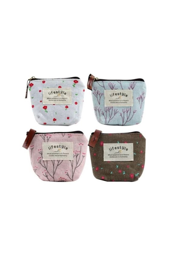 Coin Purse,Canvas Card Holder for Coins and Cash,RFID-Blocking Small Purse for Organized Essentials
