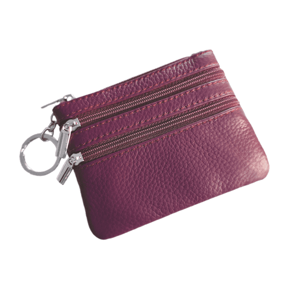 GASTROPOD Coin Purse,Functional Three Zippered Compartments Card Holder,Soft Eco-friendly PU Leather Small Purse for Everyday Use