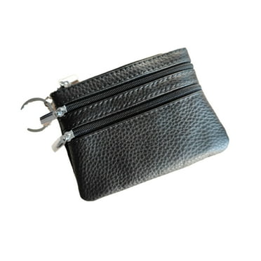 GASTROPOD Coin Purse,Three Zippered Compartments Card Holder for Organized Essentials,Eco-Friendly PU Leather Small Purse for Coins and Cash