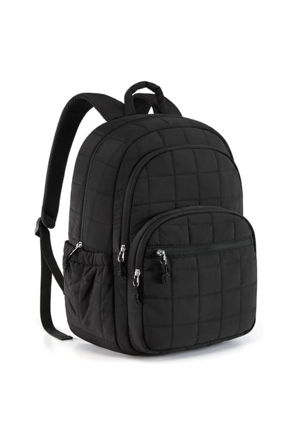 College Backpack,Lightweight Bookbag with 15.6 Inch Laptop Compartment,Casual Daypack for Travel Work Commuter,Lightweight Travel Backpacks,Black