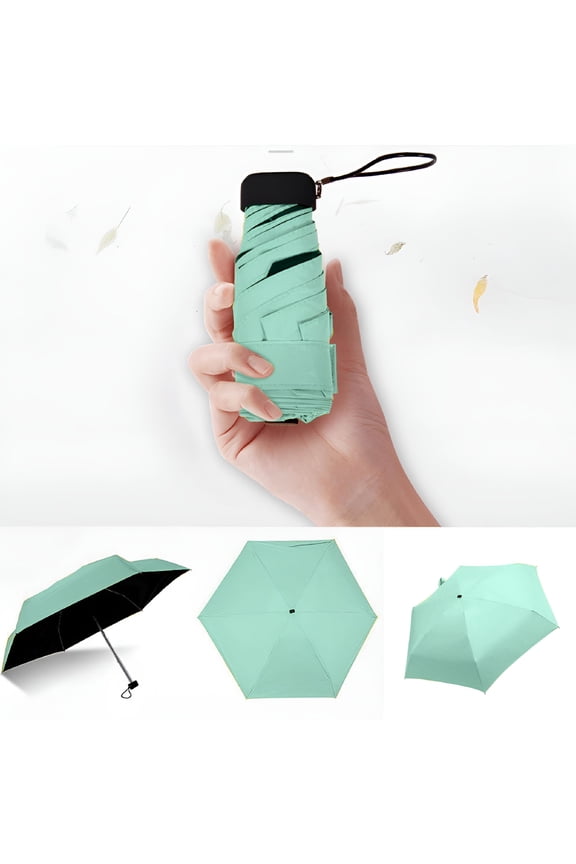 Compact Umbrella, 34" Small Umbrella 6 Ribs Windproof Waterproof Travel Mini Umbrella, Lightweight Portable Umbrella for Women Man Rain Sun Backpack Car Purs