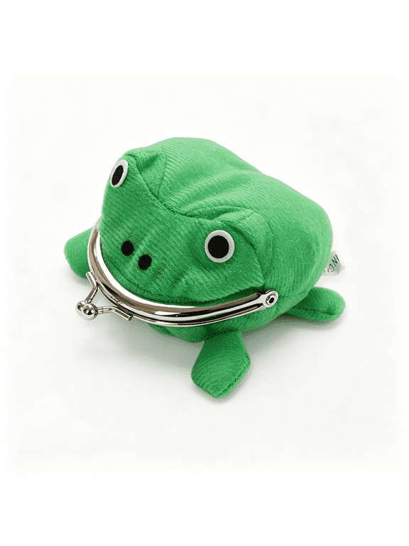 Cosplay Anime Frog Coin Purse Cute Pouch Wallet Small Money Bag Plush Purse Funny Frog Key Usb Driver Lipstick Birthday Gift Childrens Kids Anime Lovers