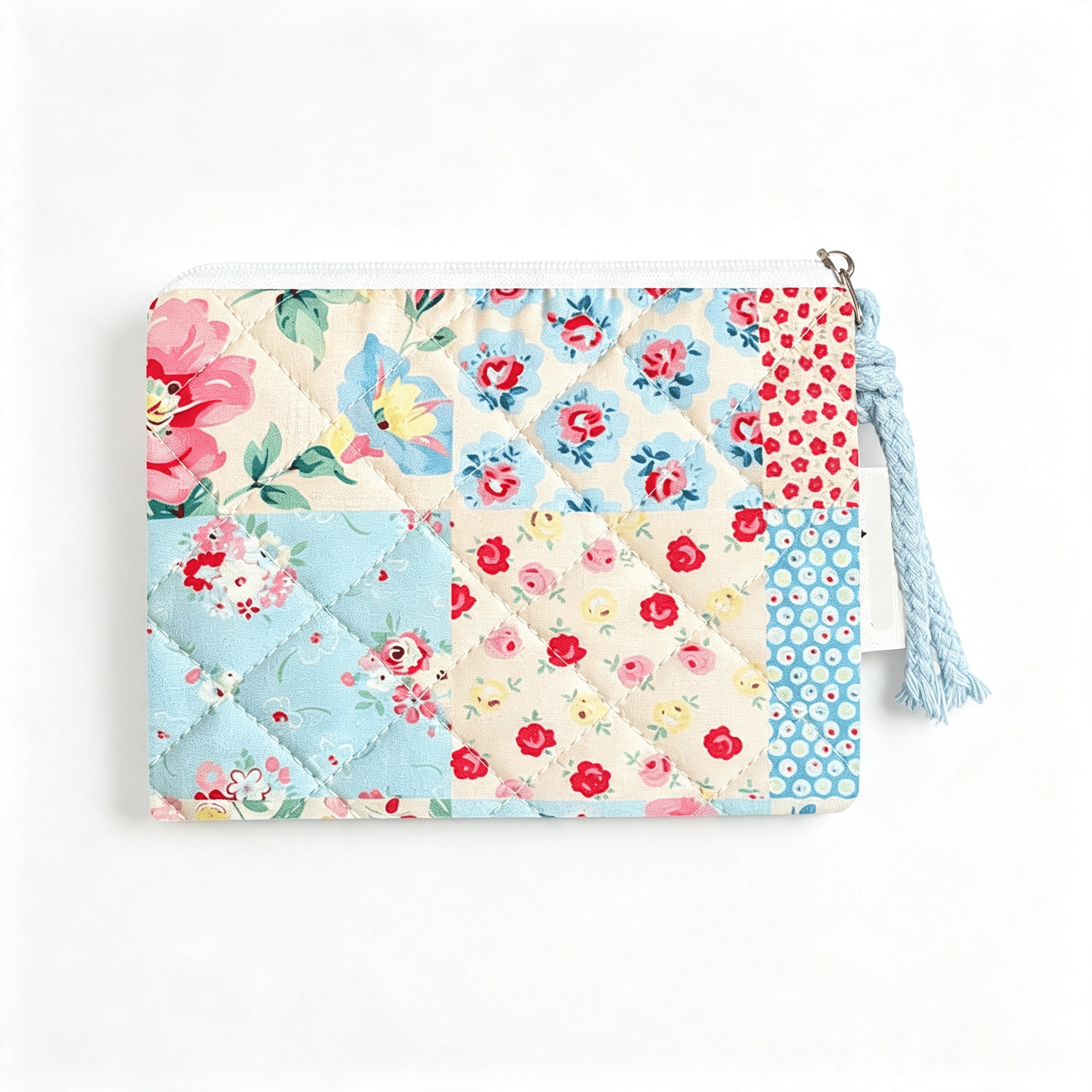 GASTROPOD Cotton Quilted Floral Small Coin Pouch for Women,Mini Zipper ...