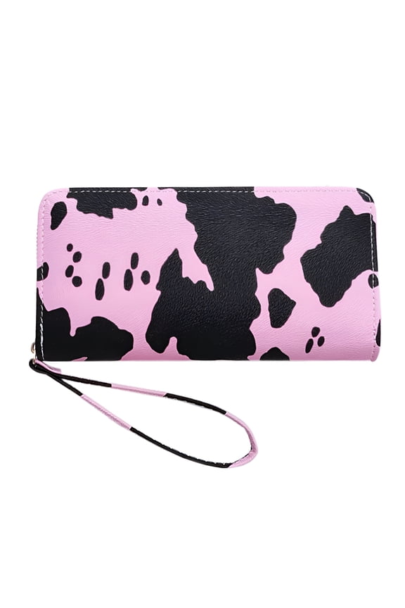Cow Printed Wallet for Women Girls Cute Stylish Leather Purses