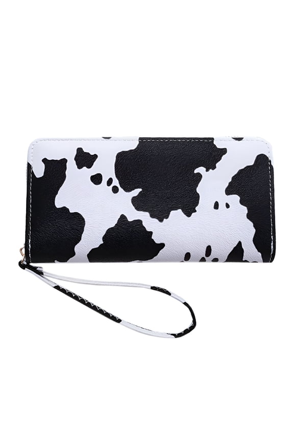 Cow Printed Wallet for Women Girls Cute Stylish Leather Purses