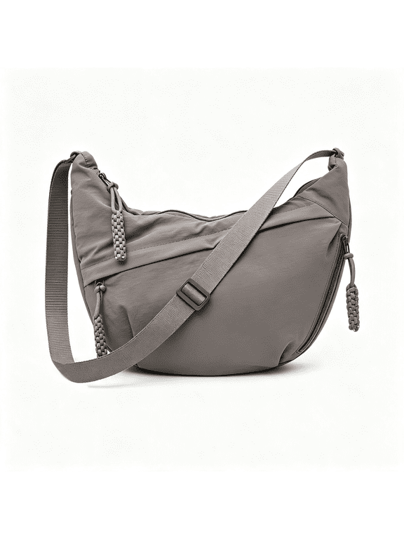 Crescent Crossbody Bags for Women,Casual Shoulder Half Moon Bag,Large Capacity Dumpling Purse Bag for Outdoor Travel,Trendy Crescent Bag