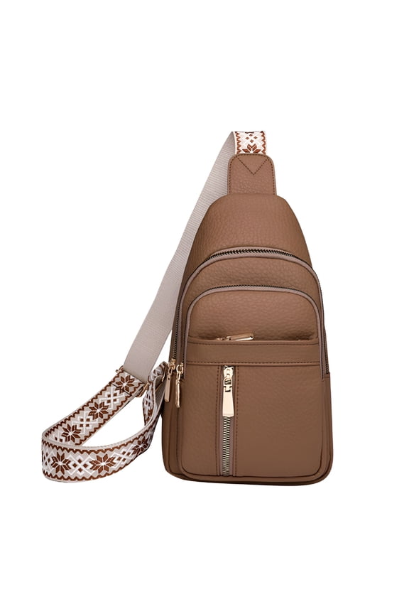 Crossbody Bag, Crossbody Bags for Women Travel, Waterproof Leather Sling Bag for Women Crossbody Purse with Adjustable Strap for Daily Travel