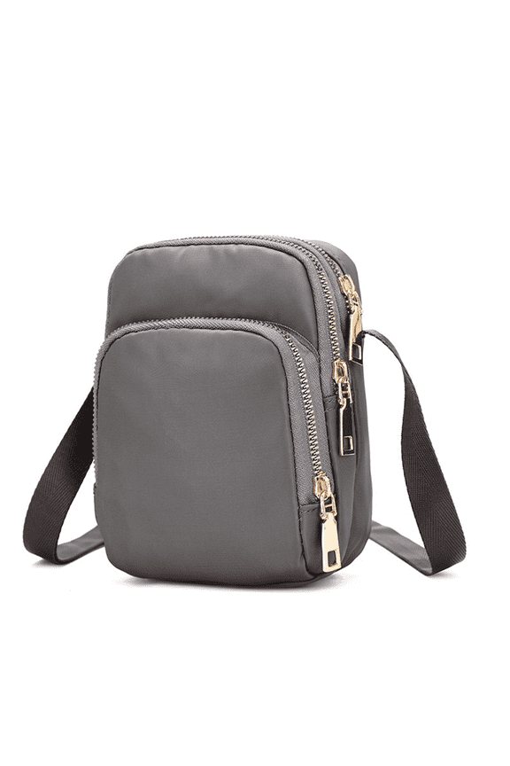 Crossbody Bag,Functional Small Purses for Women with Brand-Embellished Zipper,Adjustable Shoulder Bag