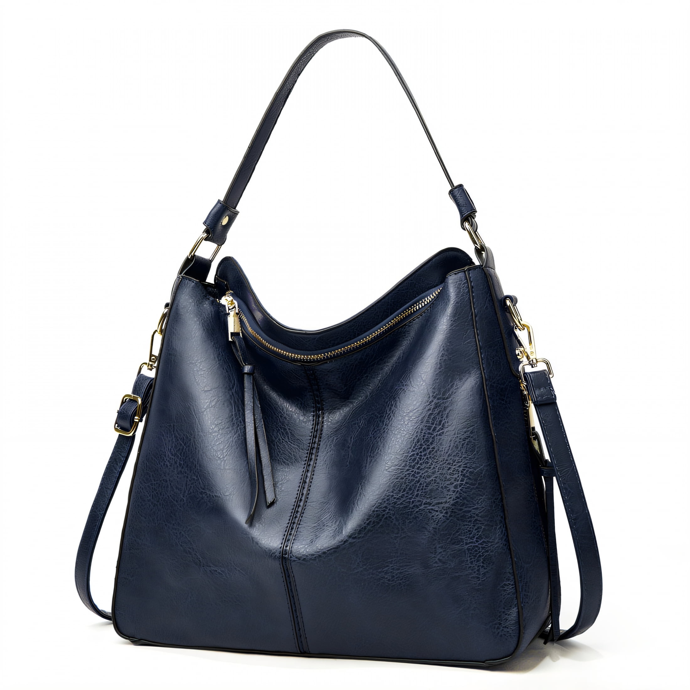 GASTROPOD Crossbody Bags for Women,Durable Metal Zipper Leather Purse,Scratch-Resistant Hardware Crossbody Tote Bags for Women,Dark Blue