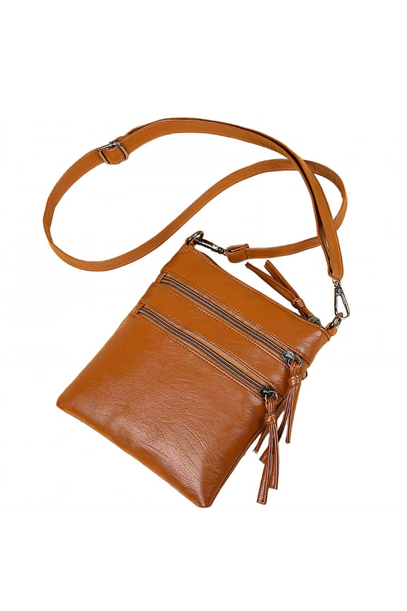 Crossbody Bags for Women Medium Size,Flexible Medium Purses for Women,Multi-Compartment Womens Purses,Brown