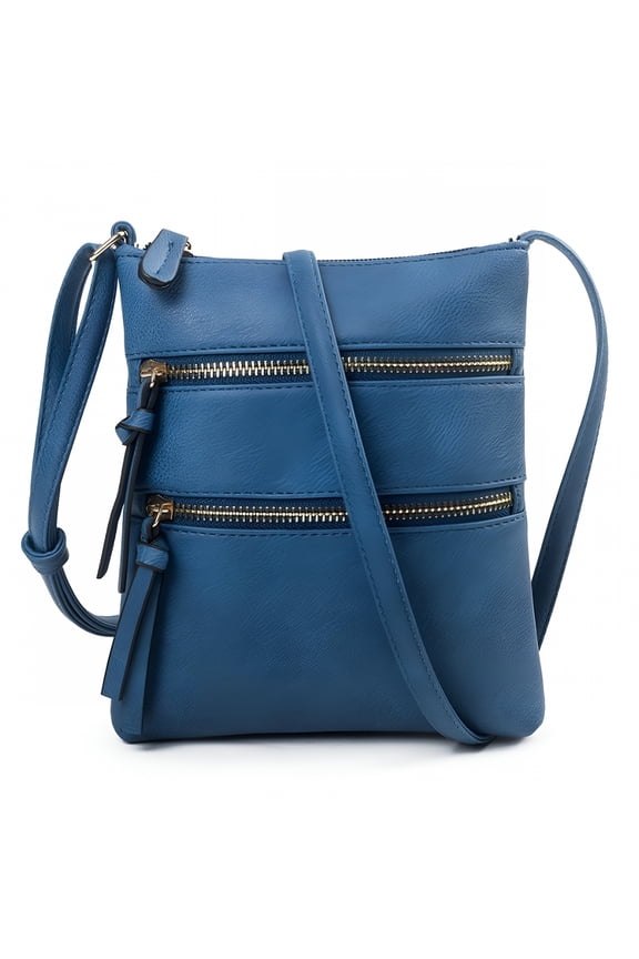 Crossbody Bags for Women Medium Size Leather Travel Cross Body Bag Purses for Women - navy