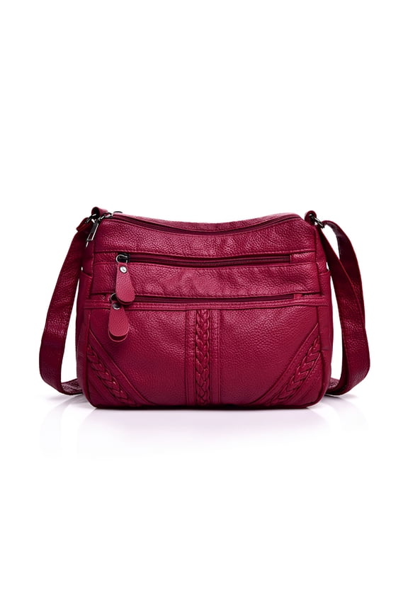 Crossbody Bags for Women Pocketbooks Soft Pu Leather Purses and Handbags Multi Pocket Shoulder Bag