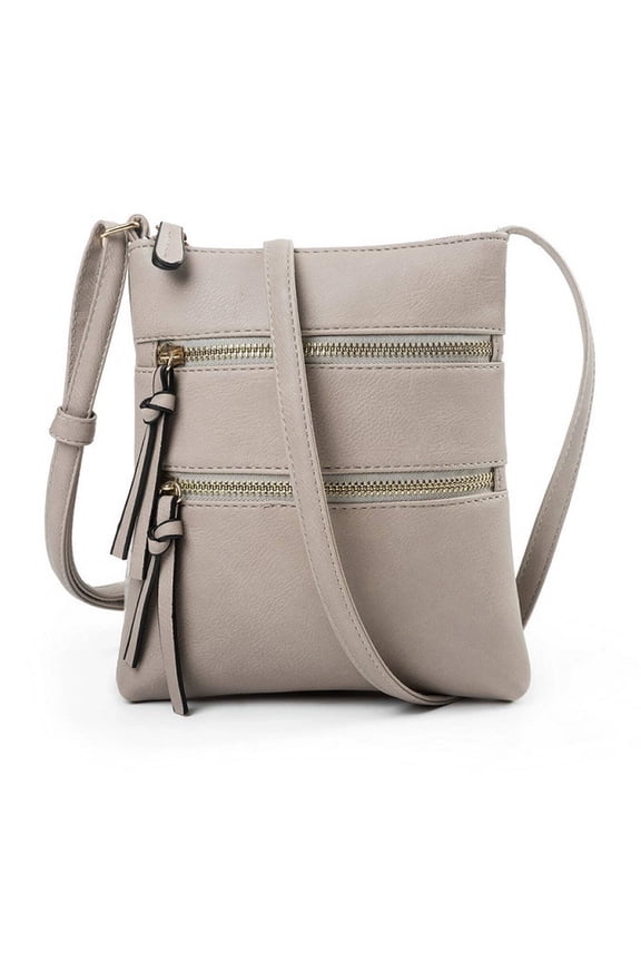 Crossbody Purses for Women,Adjustable Shoulder Strap Purses for Women Crossbody Bag,Multi-Purpose Design Easy Access Zipper Crossbody Handbags,Gray