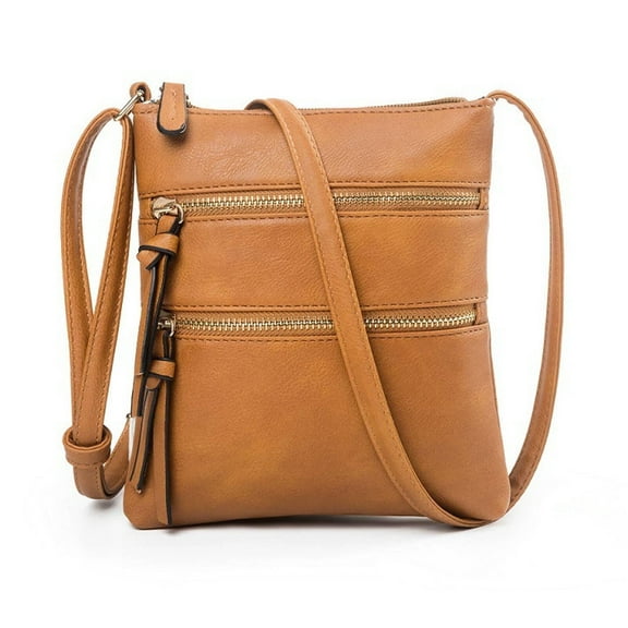 GASTROPOD Crossbody Purses for Women,Spacious Design Purses for Women Crossbody Bag,Comfortable Shoulder Strap Dual Zipper Access Handbags for Women,Brown