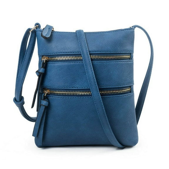 GASTROPOD Crossbody Purses for Women,Practical Storage Crossbody Bag,Double Zipper Closure Adjustable Strap Women'S Crossbody Handbags,Navy Blue