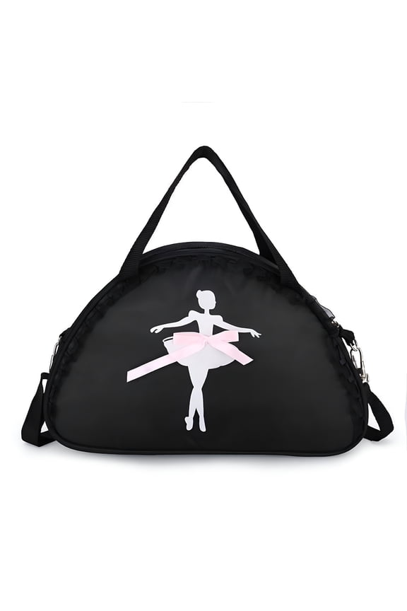 Cute Ballet Dance Bag, Small Duffle Bag, Ballet Dance Backpack Dress Dance Bag Backpack Gym Bag (Black)
