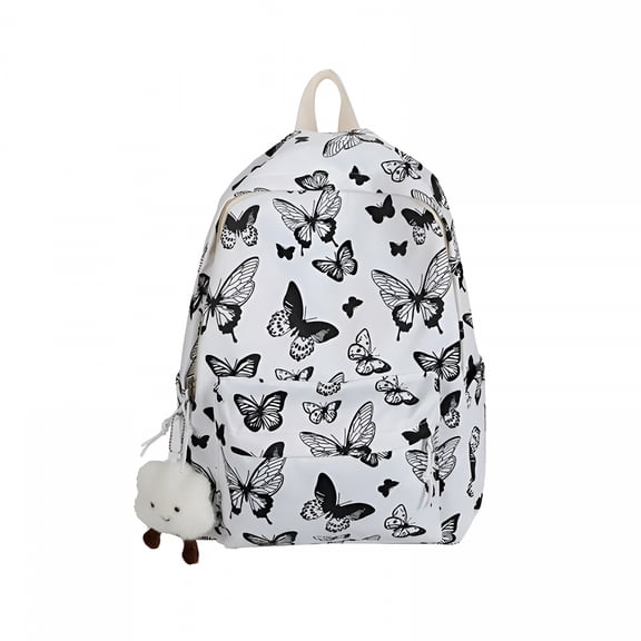 GASTROPOD Cute Butterfly Backpack for Teen Young Users Women, Water Resistant School Bookbag, Lightweight Laptop Backpack for College Students