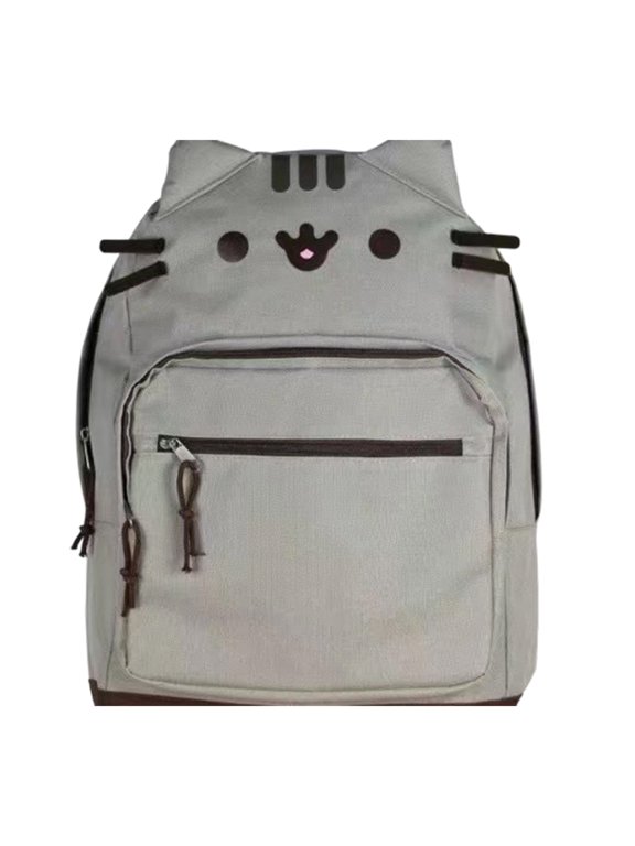 Cute Cat Ear Backpack, Lightweight Kawaii Casual Travel Daypack with Multi Pockets, Dark Grey & Light Grey school bag(Light Gray)