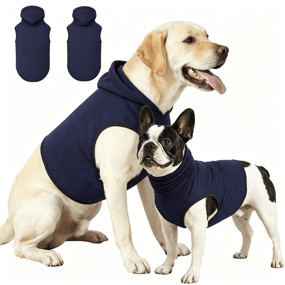 GASTROPOD Dog Calming Hoodie Thunder Anxiety Relief Vest for Small Dogs | Thunder Shirt for Dogs Anxiety with Reflective Strip,Ear Wraps Jacket for Fireworks,Thunder,Travel,Separation,