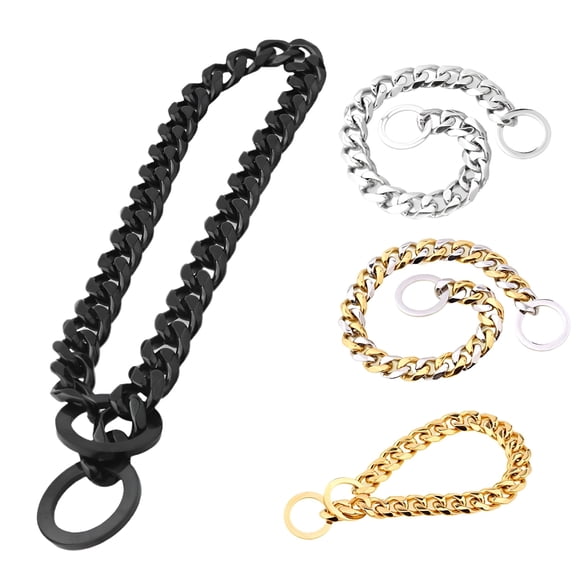 GASTROPOD Dog Chain Collar Choke Collar Non-scalable Anti-Chew Stainless Steel Metal Collars Choker Chain for Small Medium Large Dogs