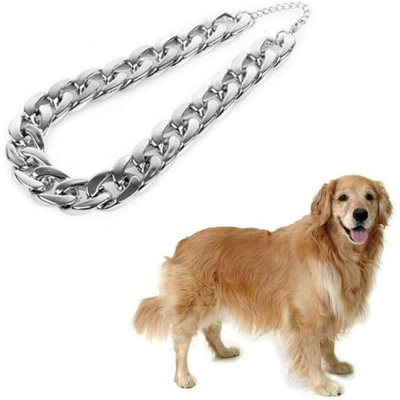 GASTROPOD Dog Chain Collars,Cute Playful Aesthetic Dog Choker Collar,Secure No-Slip Adjustment No Pull Dog Collar,Snag-Free Leash Clasp Pet Punk Choke Collar,