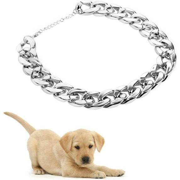 GASTROPOD Dog Chain Collars,Elegant Photo Shoot Accessory Dog Choker Collar,Trendy Pet Outfit Detail No Pull Dog Collar,Portable Lightweight Gear Pet Punk Choke Collar,