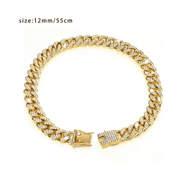 GASTROPOD Dog Chain Collars,Gold Dog Collar With Zinc Alloy Material,Solid & Safe Dog Collars For Stylish Dogs And Cats