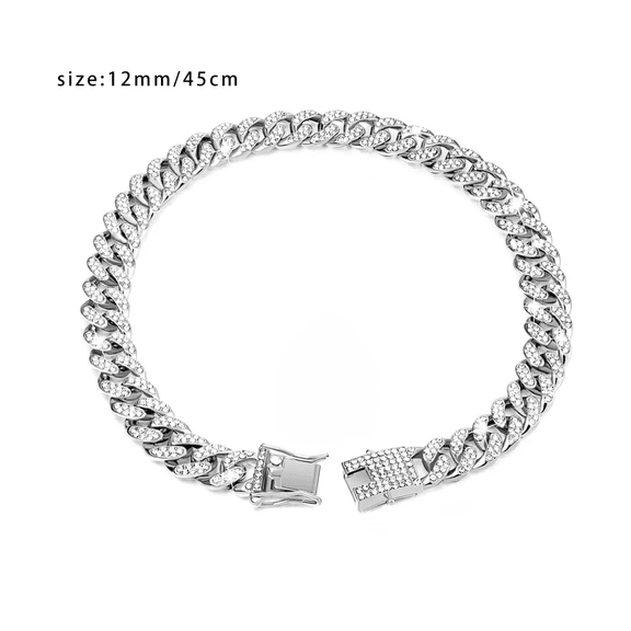 GASTROPOD Dog Chain Collars,Gold Metal Dog Collar,Cuban Link Chain Collar for Dogs and Cats,Puppy Collar,Safe and Chic Pet Collars