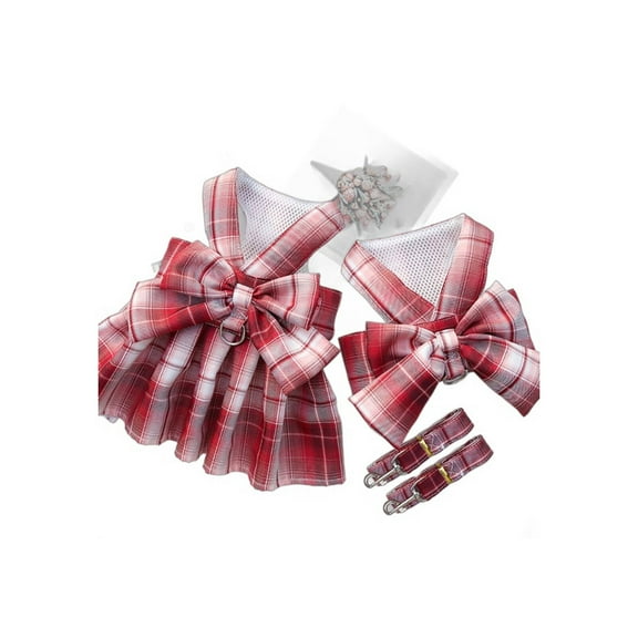 GASTROPOD Dog Clothes,Fashionable Design Dog Jacket,Jk Plaid Dog Accessories,Red,XS