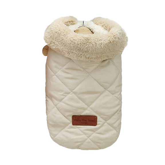 GASTROPOD Dog Clothes,Japanese and Korean Style Design Dog Jacket,Simple Yet Unique Dog Accessories,White,S