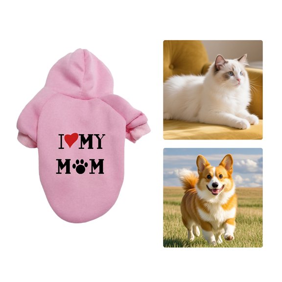 GASTROPOD Dog Clothes,Polyester Dog Clothes for Small Dogs,Hat Design Puppy Clothes,Pink,XL