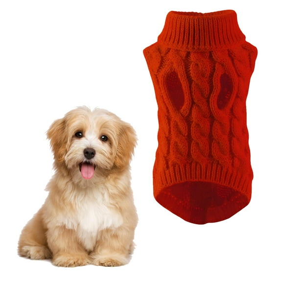 GASTROPOD Dog Clothes,Polyester Dog Clothes for Small Dogs,High-Neck Design Puppy Clothes,Red,S