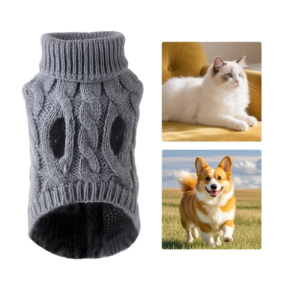 GASTROPOD Dog Clothes,Polyester Dog Clothes for Small Dogs,Weaving Design Puppy Clothes,Gray,S