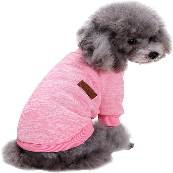 GASTROPOD Dog Clothes Sweater Soft Puppies Clothing Winter Puppy Sweaters Warm Outfit for Dogs Small Xxs Xs Cat Apparel (Pink, S)